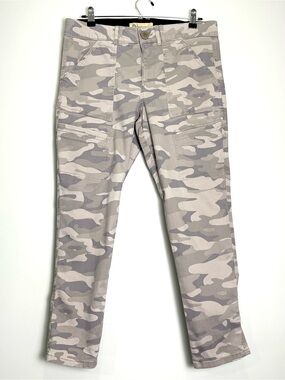DEMOCRACY "Ab" Technology Women's Cargo Gray Camo Pants Stretch Size 10